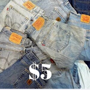 $5 start bid,many sizes and brands,women and man jeans.